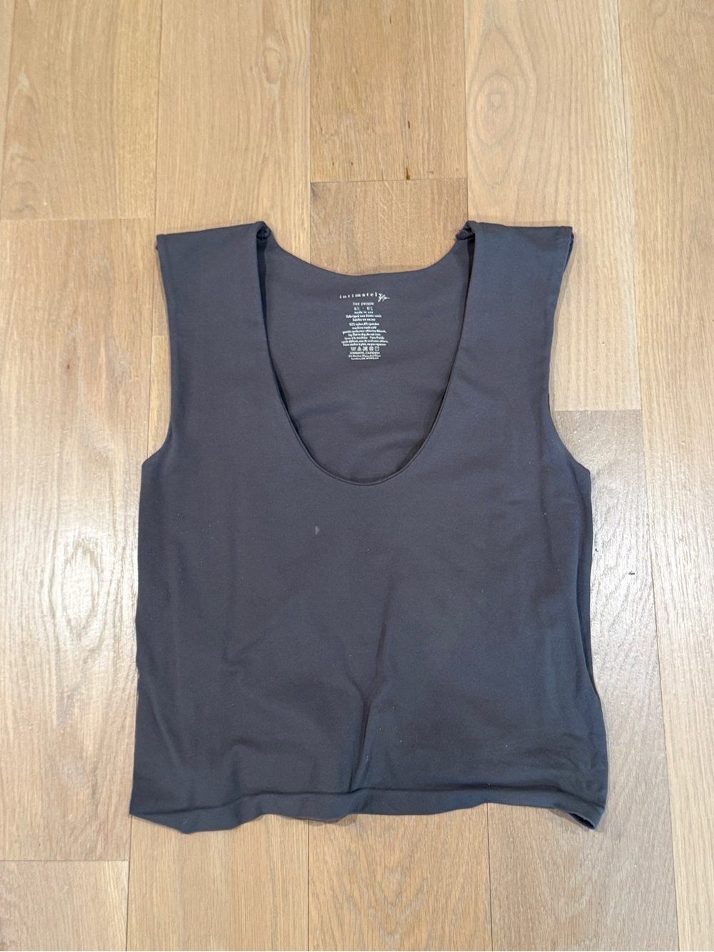 Free People Fitted Grey Tank Top